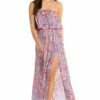 Pebble Beach Strapless Midi Dress -Lablanca Sales Shop LB4BE34 MLT F 1