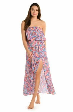 Pebble Beach Strapless Midi Dress