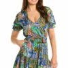 Neon Nights Short Sleeve Cover Up Dress 2 Neon Nights Short Sleeve Cover Up Dress -Lablanca Sales Shop LB4BF43 MLT F 2