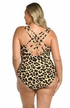 Running Wild Multi-Strap Cross-Back One Piece 9 Running Wild Multi-Strap Cross-Back One Piece -Lablanca Sales Shop LB4BG22W NAT B 1