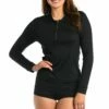 Island Goddess Half Zip Rashguard - Black -Lablanca Sales Shop LB4ZZ60 BLK F 1