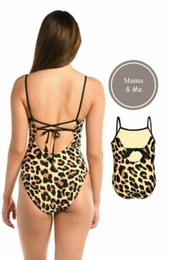Mama And Me Running Wild High Neck One Piece -Lablanca Sales Shop MamaandMeRunningWildGraphic3
