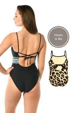 Mama And Me Running Wild High Neck One Piece -Lablanca Sales Shop MamaandMeRunningWildGraphic4
