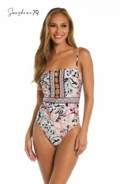 Sunshine 79 Paisley Party Bandeau One Piece