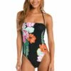 Sunshine 79 Mystic Lotus Bandeau One Piece 2 Sunshine 79 Mystic Lotus Bandeau One Piece -Lablanca Sales Shop SN3AG11 BLK F 1 Logo