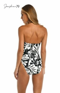 Sunshine 79 Optic Tropic Keyhole Bandeau One Piece 12 Sunshine 79 Optic Tropic Keyhole Bandeau One Piece -Lablanca Sales Shop SN3AH11 BLK B 2 Logo
