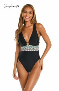 Sunshine 79 Psychedelia Reversible Plunge One Piece -Lablanca Sales Shop SN3AK09 MLT F 2 Logo