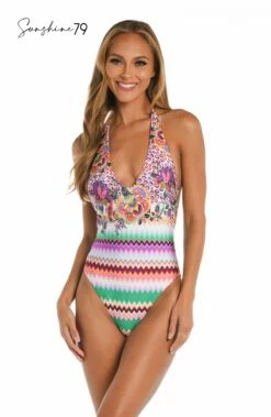 Sunshine 79 Flora Festival Scoop Plunge One Piece