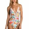 Sunshine 79 Bonita Floral V-Plunge One Piece -Lablanca Sales Shop SN4HE09 MLT F 1 Logo