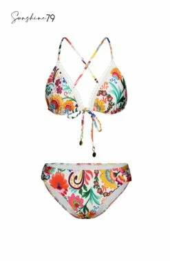 Sunshine 79 Bonita Floral Side Shirred Hipster Bottom -Lablanca Sales Shop SN4HE80 SN4HE91 MLT 3D Logo