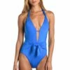 Sunshine 79 Gypset Solids V-Plunge Halter One Piece - Pacific Blue -Lablanca Sales Shop SN4HF07 PCB F 1 Logo