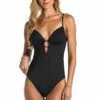 Sunshine 79 Gypset Solids Over The Shoulder Keyhole One Piece - Black -Lablanca Sales Shop SN4HF10 BLK F 1 Logo