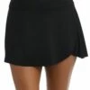 24th & Ocean Solid Petal Skort Swim Bottom 2 24th & Ocean Solid Petal Skort Swim Bottom -Lablanca Sales Shop TF1G646 BLK F2 Logo