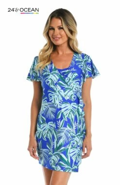 24th & Ocean West Palms Wrap Dress Cover Up