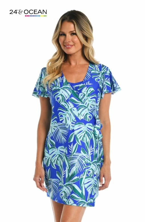 24th & Ocean West Palms Wrap Dress Cover Up -Lablanca Sales Shop TF3DG05 SAP F 1 Logo