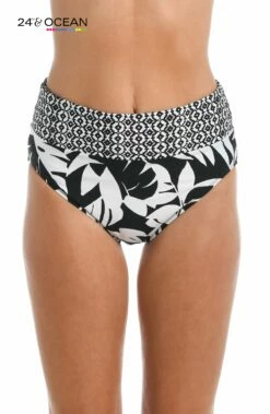 24th & Ocean Antigua Leaf High Waist Bottom