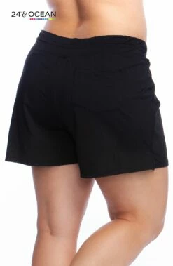 24th & Ocean Solids Swim Short Bottom 9 24th & Ocean Solids Swim Short Bottom -Lablanca Sales Shop TF9G690W BLK B Logo