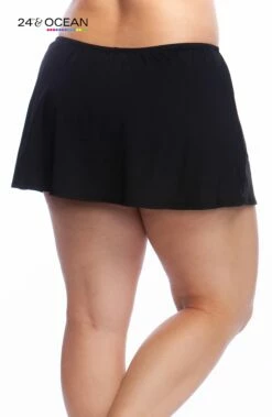 24th & Ocean Solid Skirted Hipster Bottom -Lablanca Sales Shop TF9G692W BLK B logo